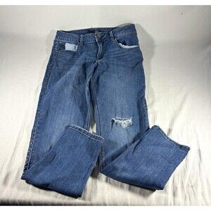1822 Denim Girls Blue Skinny Jeans Size 8 Studded Denim 29 in Inseam